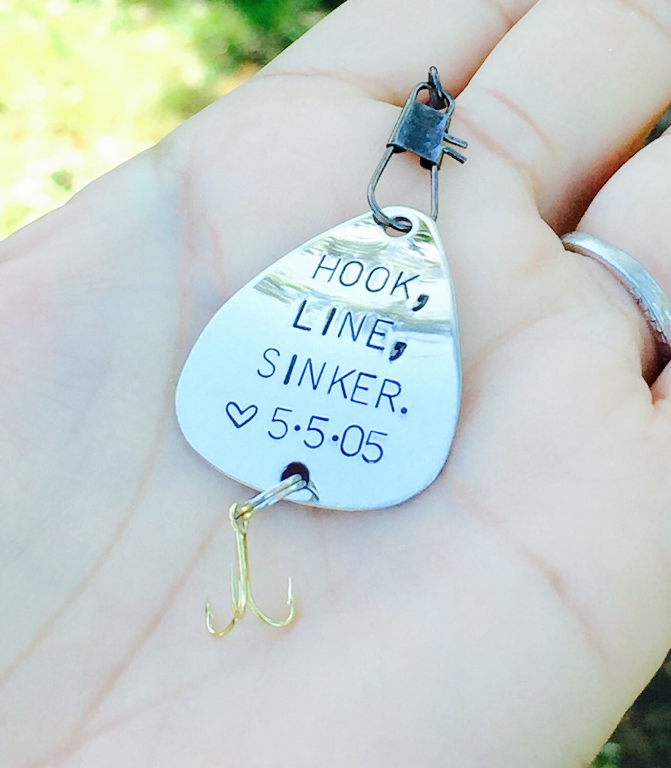 Hook Line and Sinker fishing lure Boyfriend Gift Hooked On | Etsy