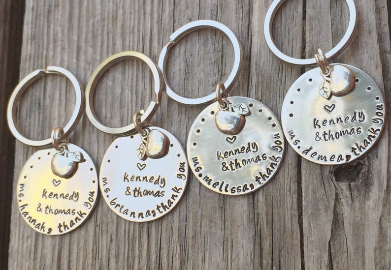 Teacher Gift, teacher gift, thank you gift, teacher appreciation, teacher keychain, personalized gifts, natashaaloha, gifts image 1