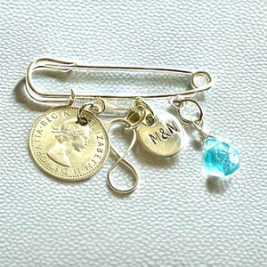 Wedding Bouquet Pin, Something Blue, Custom Wedding Something Blue, Something Blue for Bride, Custom Made Wedding Bouquet Pin,