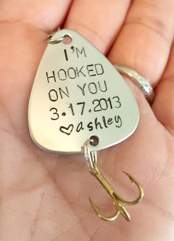 Fishing Lure, I'm Hooked On You,Personalized Gifts For Men, Valentine Gifts For Him, Fishing,  natashaaloh