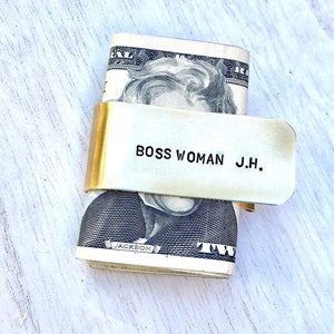 Personalized Hand Stamped Money Clip, Personalized Money Clip, Brass Money Clip, Personalized For Men, Gifts For Dad, Gift For Boyfriend