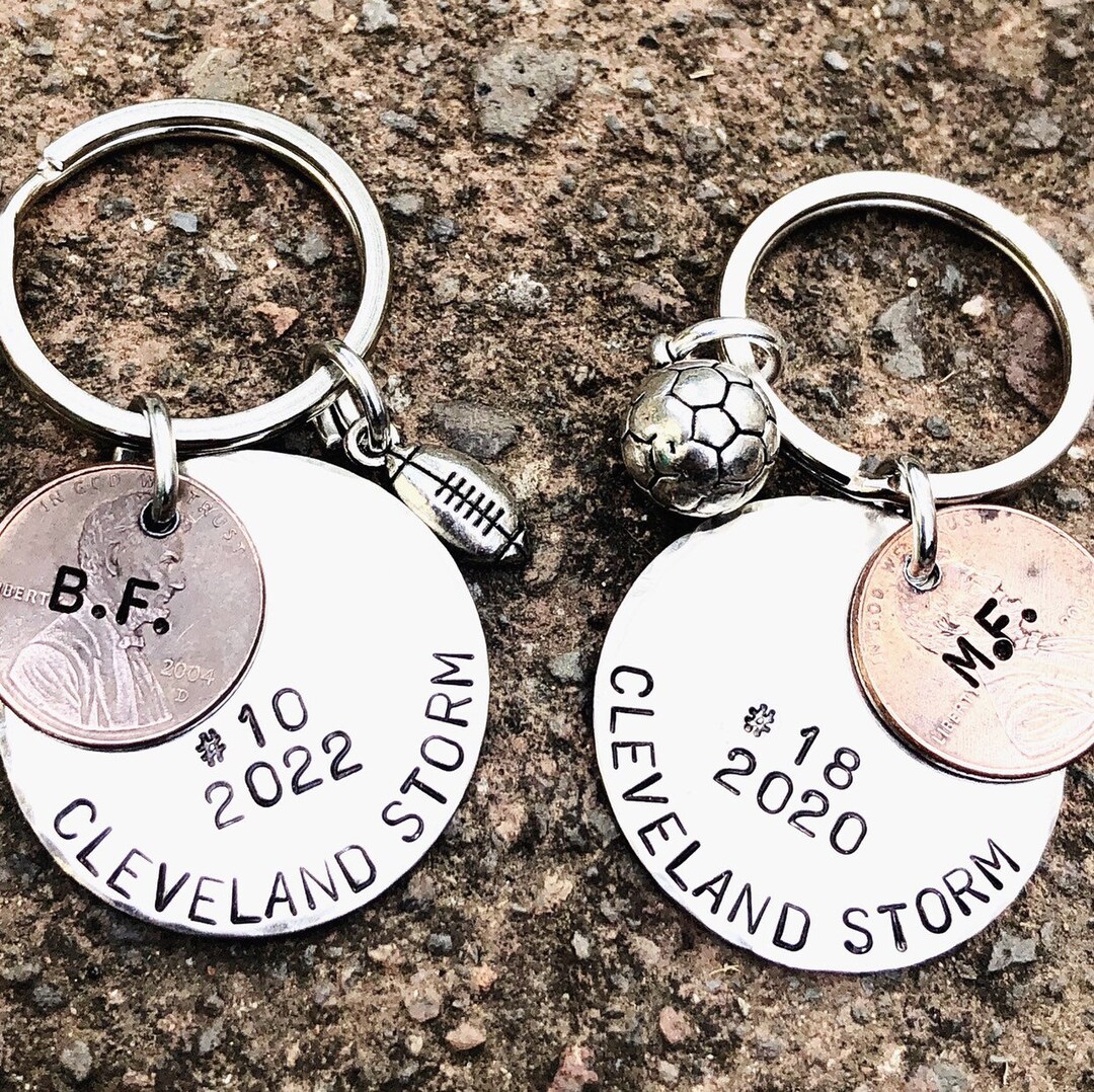 Graduation Gifts, Football, Soccer Gift, High School Sports Keychain