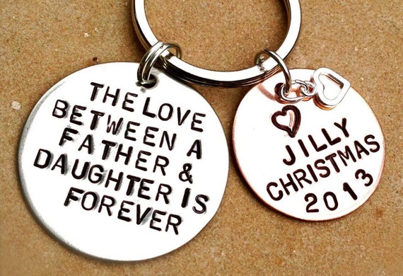 Father's Day Dad Daughter Keychain Fathers Day Gifts, Love