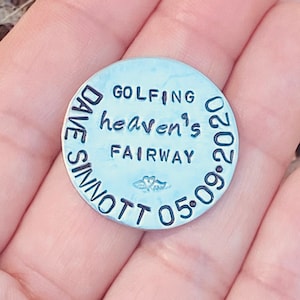 Golfing Heaven's Fairway, Retirement Gifts For Him,Golf Retirement,Golf Markers,Personalized Golf Markers,Meet Me On The Green,natashaaloha