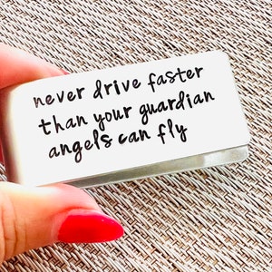 Sweet 16 Car Visor Gift,Custom Car Visor, New Driver Gift, Graduation Gift, Never Drive Faster Thank Your Guardian Angles Can Fly, Sweet 16