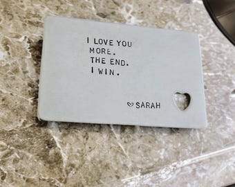 Personalized Aluminum Wallet Insert Card, Anniversary Gift