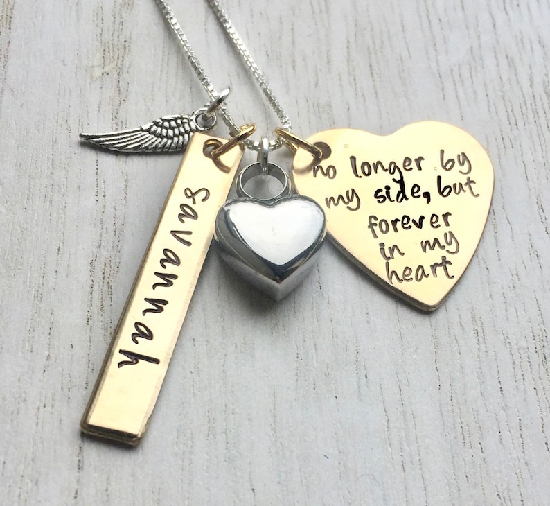 Urn Necklace, Personalized Urn Necklace , Pet Memorial , Memorial Necklace, Custom Urn Necklace , Memorial Gifts, My Angel Has Paws image 3