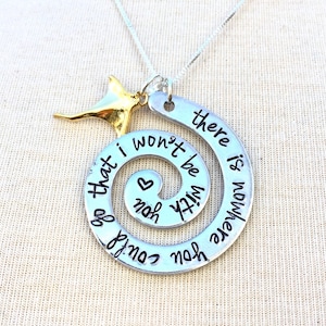 Moana Necklace, Mother's Day, There Is Nowhere You Could Go That I Won't Be With You, Moana, Necklace , Handmade Necklace , natashaaloha