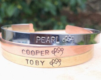 Bracciale per animali personalizzati, regalo per l'amante degli animali domestici, regalo di simpatia per animali domestici, perdita di cane, regalo per il memoriale degli animali domestici, Natashaaloha