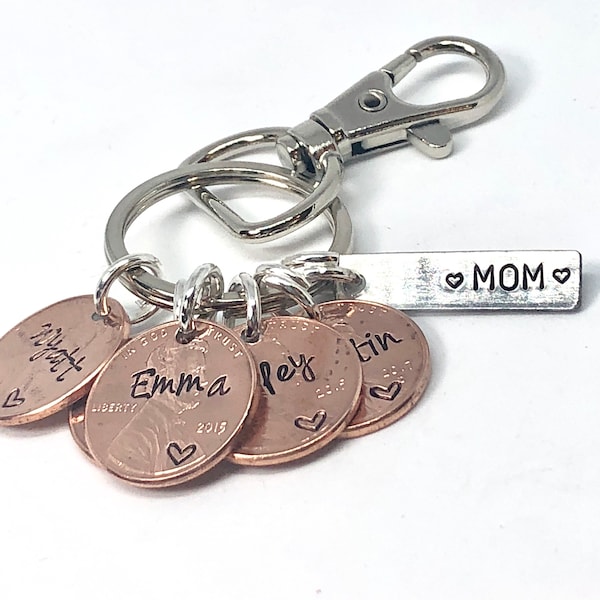 Gifts For Mom, Penny Keychains For Mom, Custom Penny Keychain, Graduation Gift, Penny Keychains