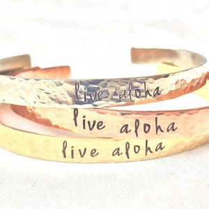 Live Aloha, Hawaii Jewelry, Live Aloha Bracelet, Hawaiian Jewelry, Graduation Gift, natashaaloha, Beach Bracelets imagen 1