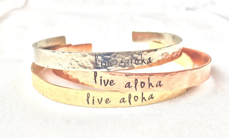 Live Aloha, Hawaii Jewelry, Live Aloha Bracelet, Hawaiian Jewelry, Graduation Gift, natashaaloha, Beach Bracelets imagen 1