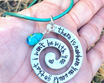 Moana Necklace Turquoise Moana Jewelry, Valentine Gifts For Her,Moana Birthday Gifts, There is nowhere you could go that I won't be with you