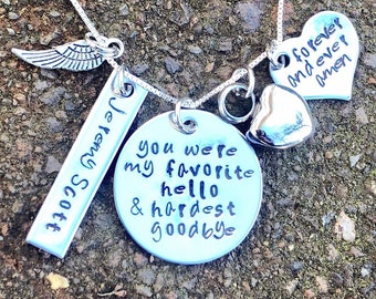 You Were My Favorite Hello And Hardest Goodbye, Urn Necklace , Personalized Urn Jewelry , Memorial Gifts, Loss Of Loved One, Natashaaloha