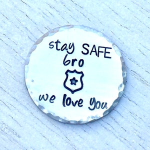 Be Safe Come Home Keychain, Police Life, Husband Gift, Boyfriend Gift, Police Gift, Leather Keychain, Natashaaloha