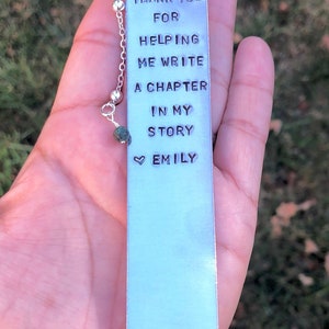Bookmark, Thank You For Helping Me Write A Chapter In My Story, Teacher Gifts, Graduation Gifts, Natashaaloha, Personalized Gifts