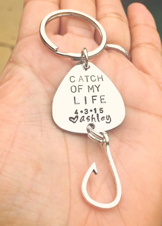 Cath of My Life, My Best Catch, Fishing Lure Keychain, Christmas