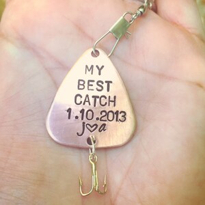 Fishing Lure, Boyfriend Gift, Hooked On You, Fishing, Gifts For Men,  My Best Catch, Personalized Fishing Lure,natashaaloha