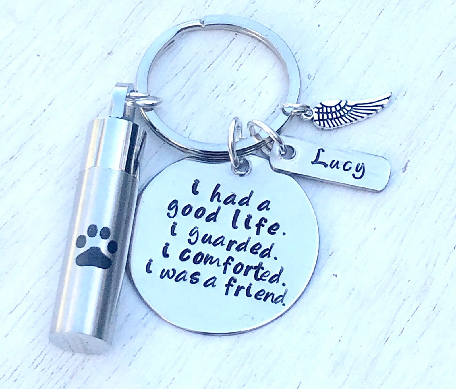 Dog Urn Keychain Pet Loss Pet Ashes Jewelry Pet Cremation Etsy