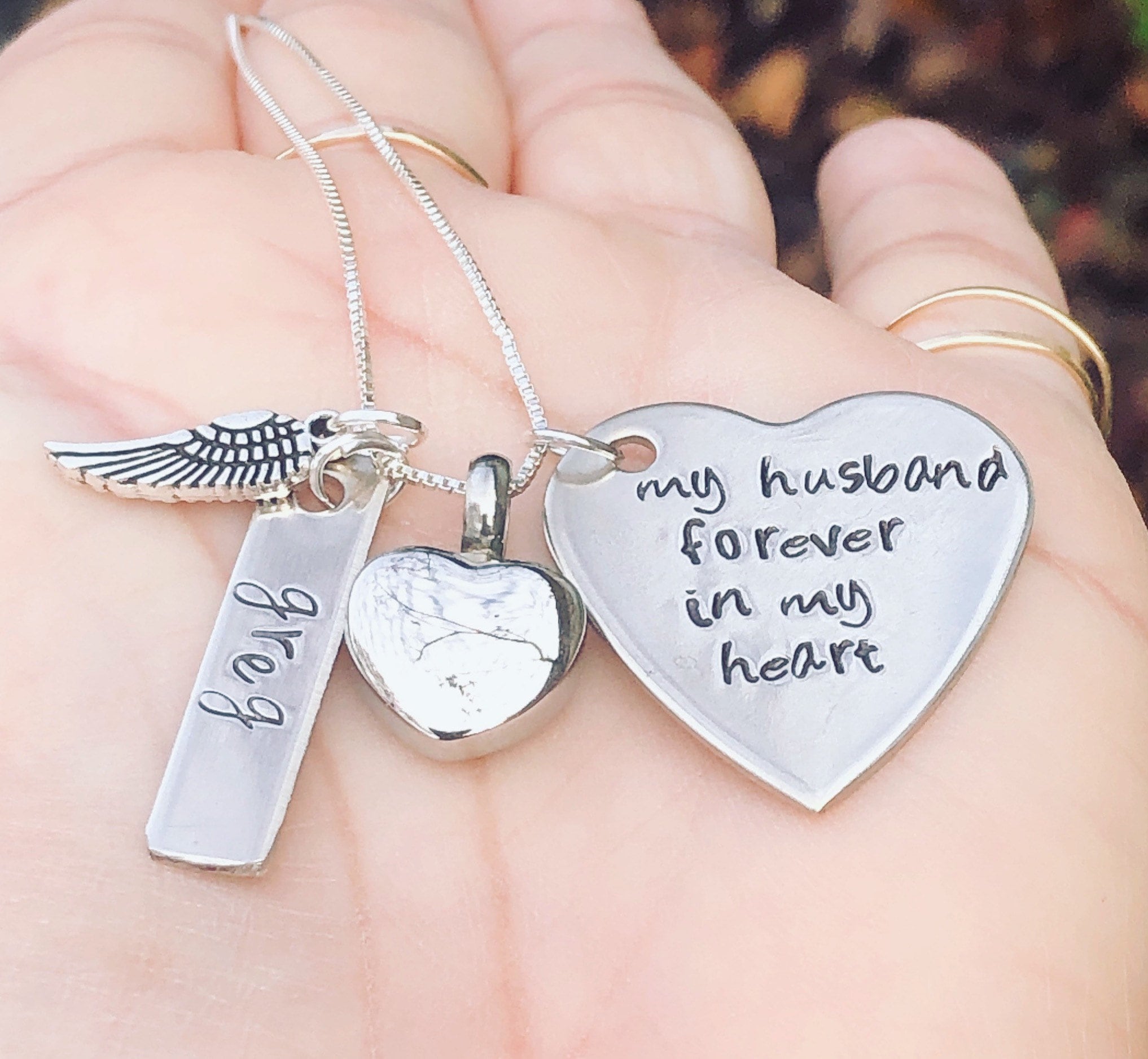 Necklace for clearance ashes for husband