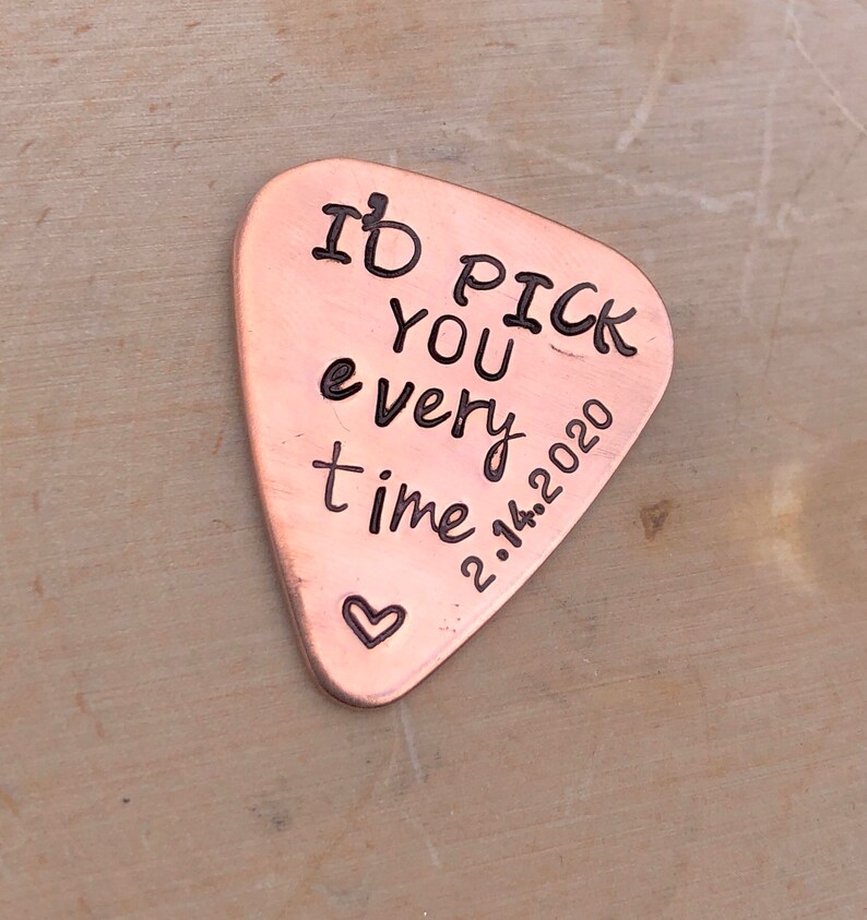 Pick I\u2019d Pick You Every Time Keychain Gifts For Him Boyfriend Gift Natashaaloha Gifts For Him Fathers Day Gifts Custom Pick