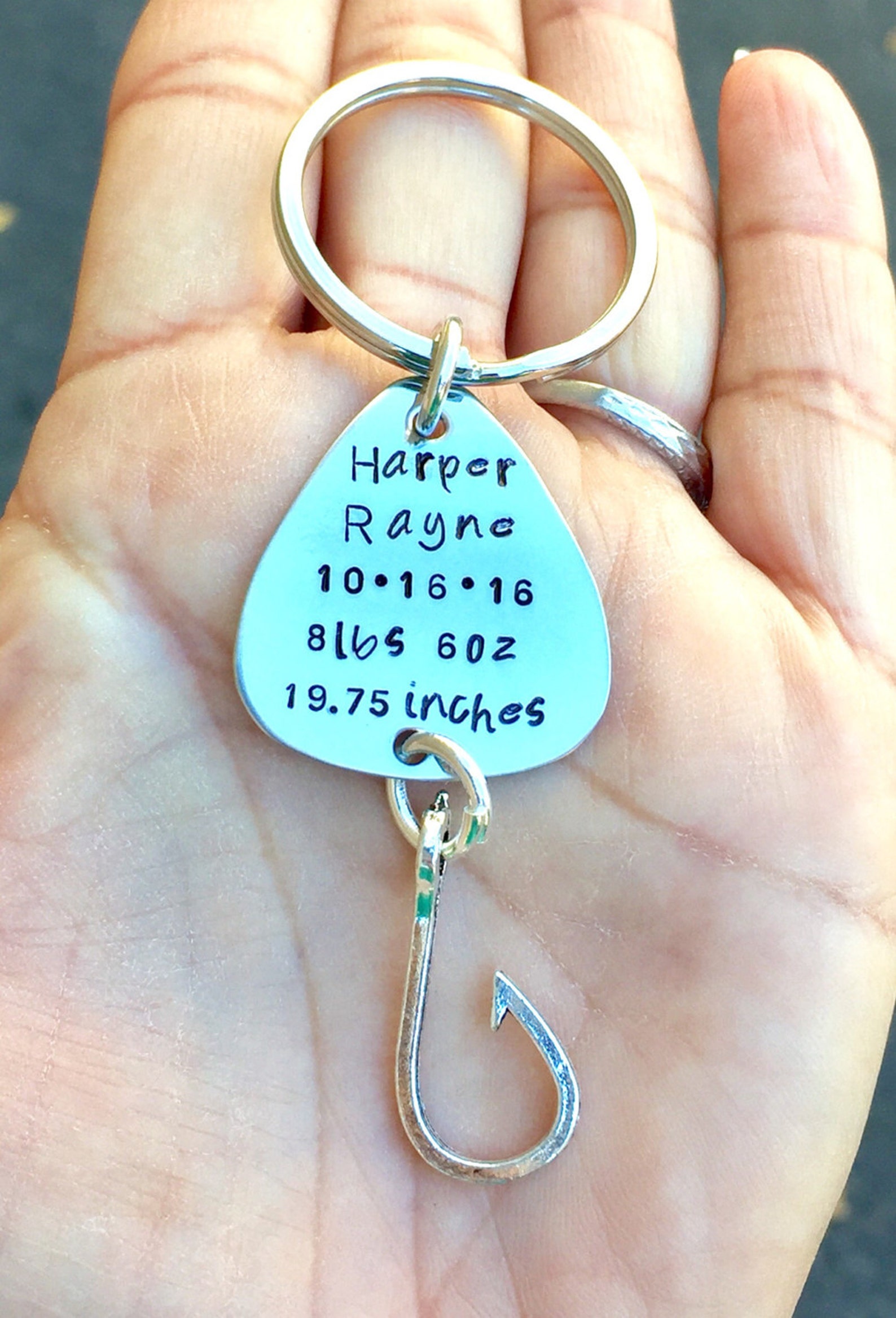 Hooked on Daddy Personalized Fishing Lure Fishing Keychain Etsy