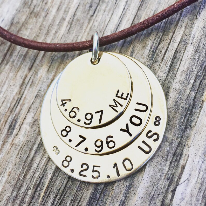 Personalized Mens Necklace Boyfriend Necklace Hand Stamped Etsy