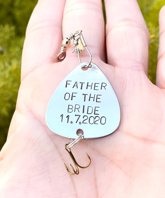 father of the bride fishing lure Melix Home Gifts for Dad Bride/Father of The Groom/Stepfather of The Gifts Stainless Steel Fishing 3 Inches Sports & Outdoors The Fishing Fan Father of the Brides, Fishing