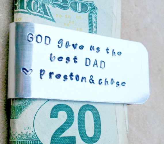 Gifts for Father, Husband, Personalized Money Clip, Money Clip, Gifts for  Men, God Gave Me the Best Dad, Natashaaloha 