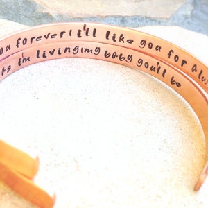 I&#39;ll love you forever ill like you for always, forever my baby you&#39;ll be, 1 bracelet,  mother daughter bracelet