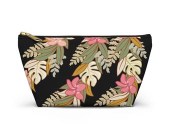 Hawaiianische Blumen-Accessoire-Tasche - Tropische Make-up-Tasche, Reise-Organizer, Geschenk für Sie, Partybevorzugung, umweltfreundliche Clutch, Hochzeit Make-up-Taschen