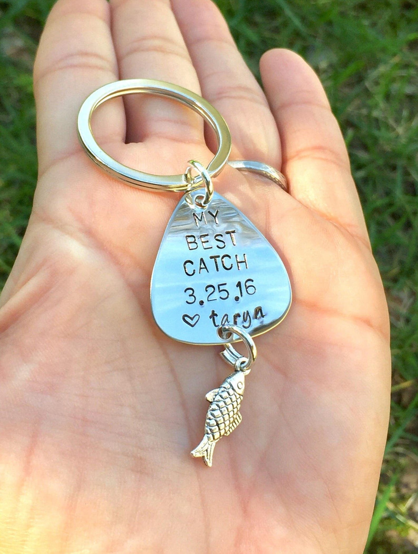 Fishing Keychain Fishing Gifts for Him Boyfriend Gift Etsy
