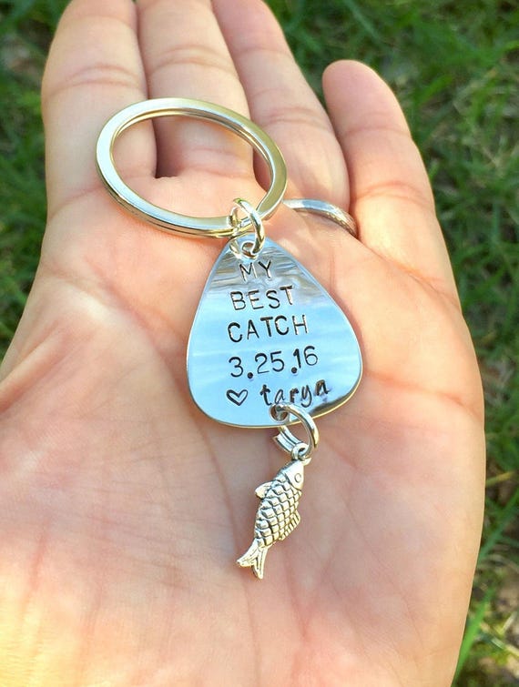 Fishing Keychain, Fishing, Gifts for Him, Boyfriend Gift, Fishing Lure,  Birthday Gifts for Him, Personalized Fishing Lure, Me Best Catch 