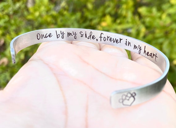 Once by My Side Forever in My Heart Bracelet Cuff, Sympathy