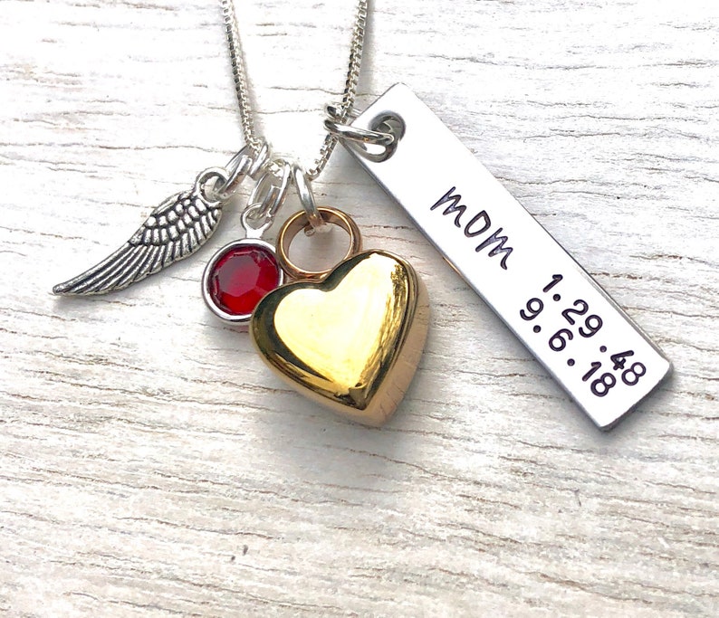 Personalized Urn Necklace , Dad Memorial Necklace, Heart Urn Necklace , Mom Memorial Jewelry, Loss Of Loved One, Sympathy Gift, Natashaaloha image 9