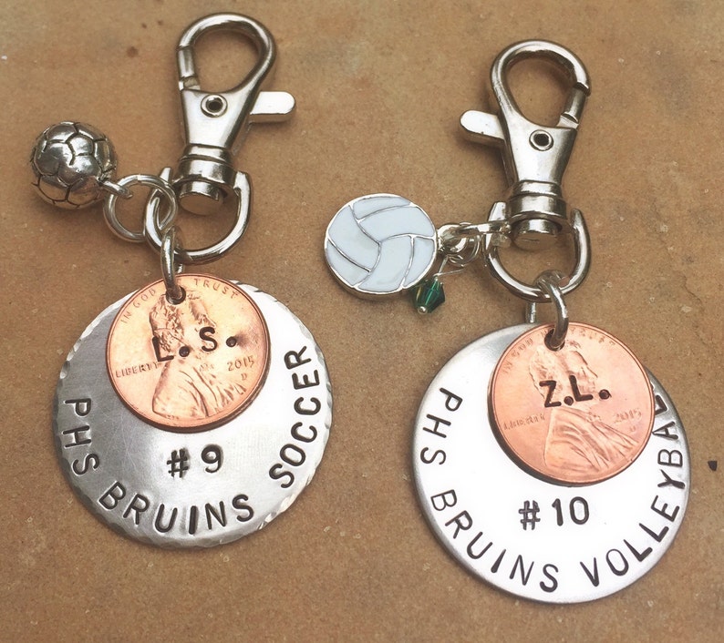 High School Gifts High School Sports Keychain Volleyball Etsy
