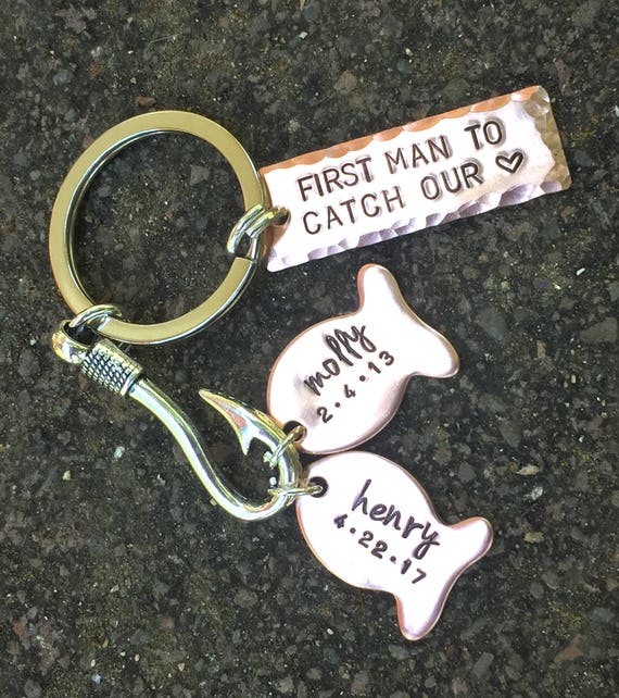 Personalized Fishing Keychain – My Best Catch, Hooked on Dad, Father’s Day Gift