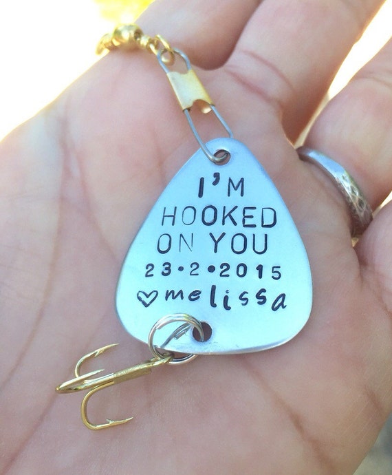 I'm Hooked on You, Fishing Lure, Boyfriend Gift, Personalized