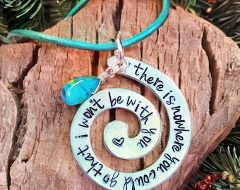 Moana Halskette, Es gibt nirgendwo du hingehen könntest, dass ich nicht bei dir sein könnte, Abschlussgeschenk Sie, Weihnachtshalskette Tochter, Moana Geschenk