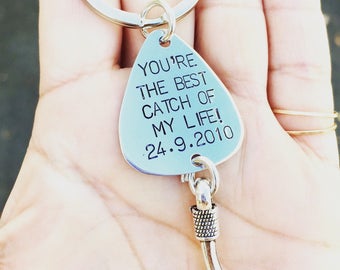 Personalized Fishing Lure Keychain, Gifts for Him