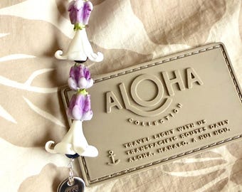 Puakenikeni Flower Pearl Keychain — Personalized Aloha Gift
