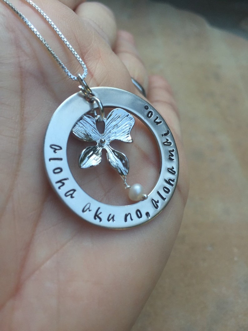 Hawaiian Necklace Hawaiian Jewelry Aloha Aku No Aloha Mai Etsy