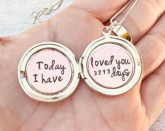 Today I have Loved You, Mothers Day Gifts For Her,I Love You Forever And Always Locket, Message Locket, Mother Daughter Gifts, natashaaloha