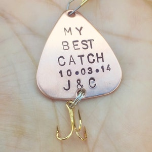 Personalized Fishing Lure, Boyfriend Gift, Personalized Fishing Lure, Hand Stamped Fishing Lure,natashaaloha, Boyfriend Gift