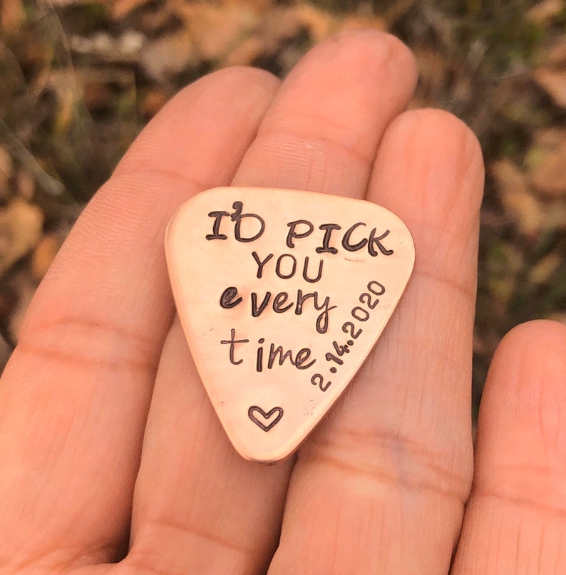 Pick I\u2019d Pick You Every Time Keychain Gifts For Him Boyfriend Gift Natashaaloha Gifts For Him Fathers Day Gifts Custom Pick