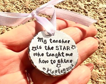 Regalos de maestros para San Valentín,Regalos para maestros, Mi maestra es la estrella que me enseñó a brillar,Regalos personalizados para maestros, Natashaaloha