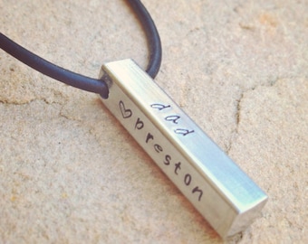 Personalized Gifts For Him, Gifts For Him, Mens Personalized Bar Necklace, Dad Necklace, Boyfriend Gift, Mens Personalized Necklac