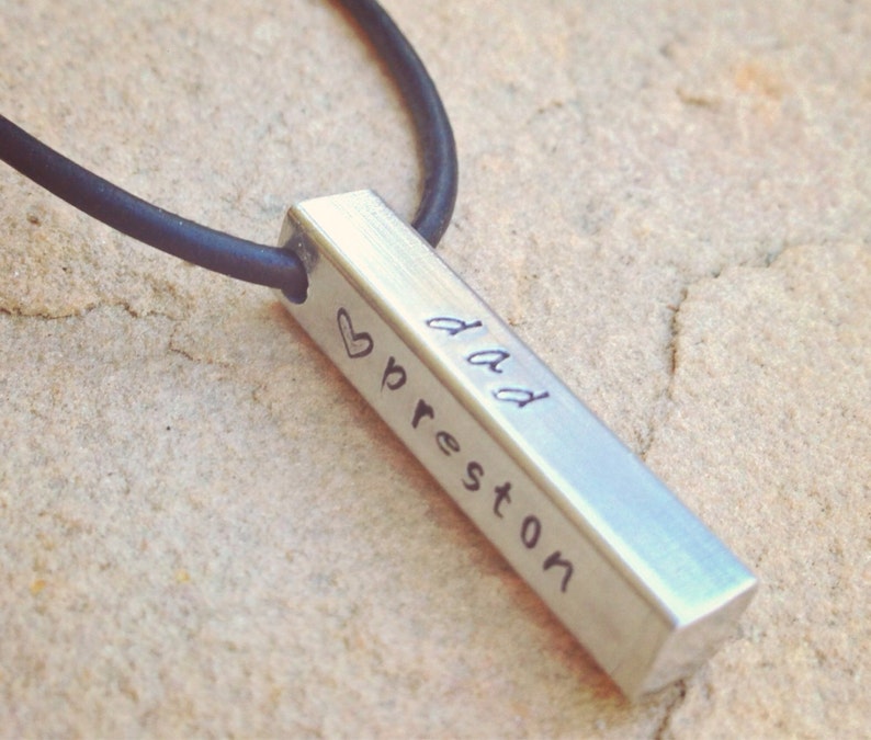 Mens personalized bar necklace Clearance