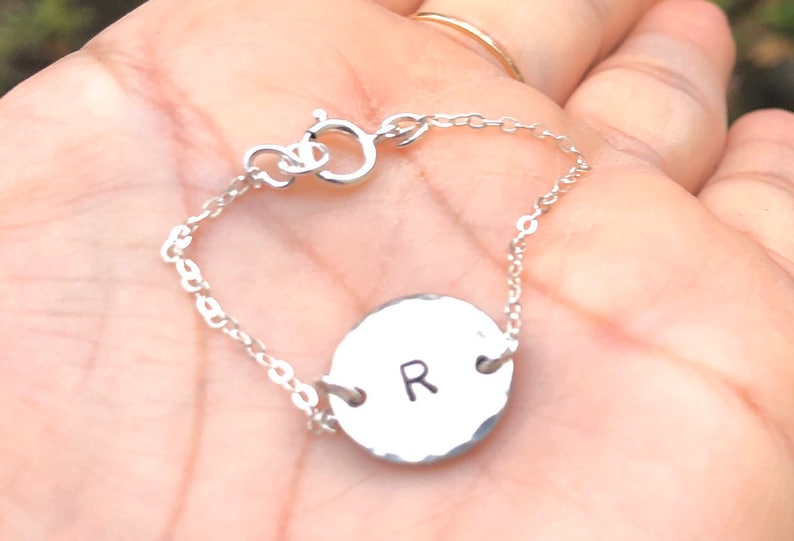 Gifts for Her Classic Bracelet 14kt Gold Filled Monogram Bracelet Initial Bracelet Monogram Bracelet Sterling Monogram Bracelet