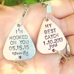Personalized Father Fishing Lure, Dad Fishing Lure, Boyfriend Gift,Personalized Fishing Lure, Hand Stamped Fishing Lure,  natashaaloha,